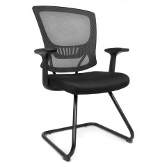 Krzesło konferencyjne z mikrosiatki Sofotel 8910C czarne